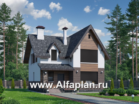 Проекты домов Альфаплан - «Стелла»- стильный дом для маленького участка - превью дополнительного изображения №1