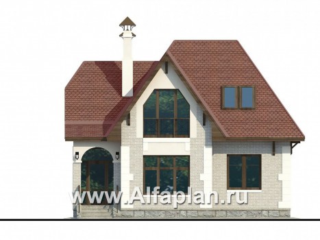 Проекты домов Альфаплан - Сауна с гостевой квартирой - превью фасада №1