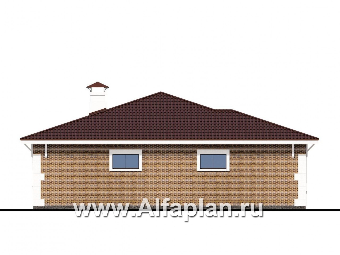 Проекты домов Альфаплан - Дом для отдыха (SPA-комплекс) с бассейном - изображение фасада №3
