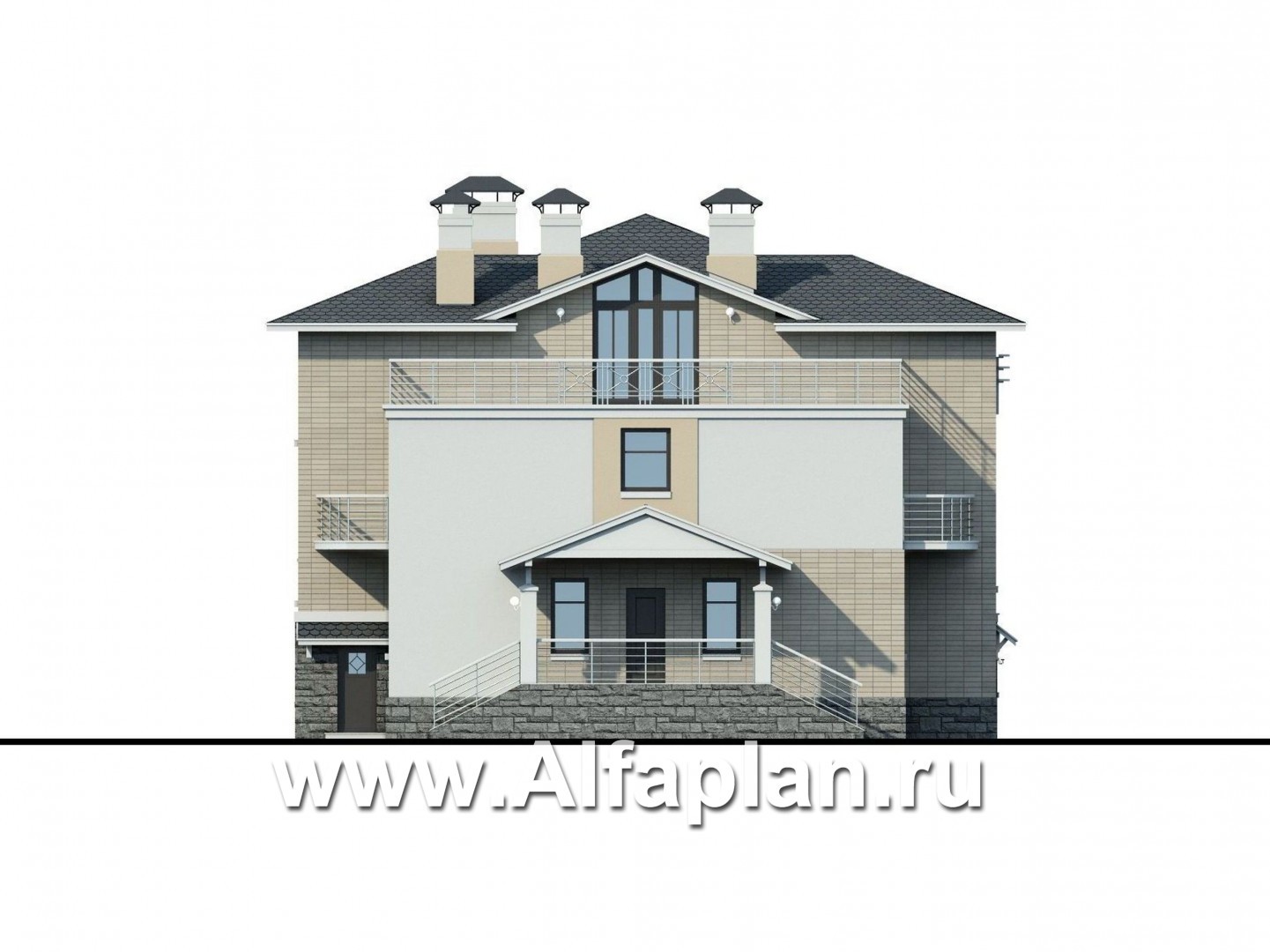 Проекты домов Альфаплан - Бассейн для загородных домов 77А,Б, 94А, 134Б, 394А - изображение фасада №3