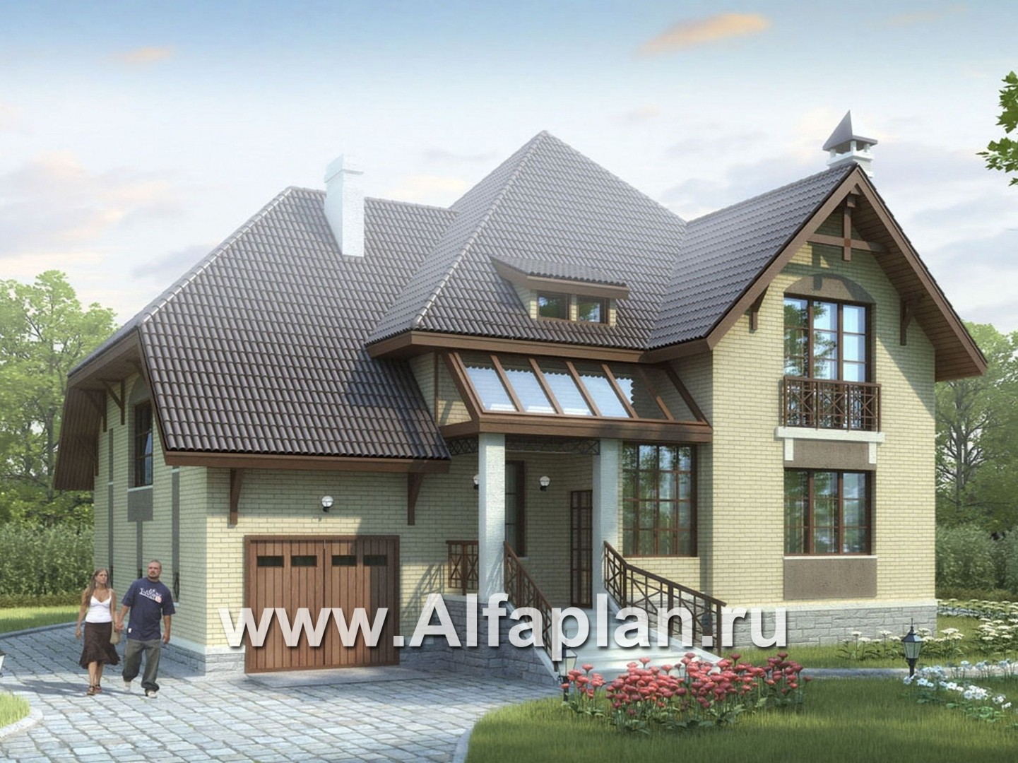 Проекты домов Альфаплан - «Суперстилиса» - удобный дом с рациональной планировкой - дополнительное изображение №1