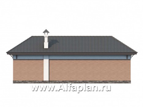Проекты домов Альфаплан - Сауна  и гостевой дом - превью фасада №4