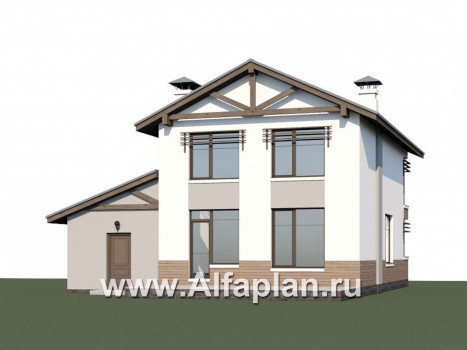Проекты домов Альфаплан - «Солнечный» - современный, компактный и комфортный дом - превью дополнительного изображения №1