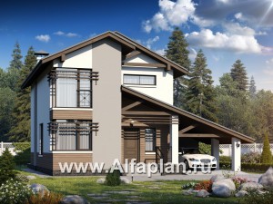 Проекты домов Альфаплан - «Солнечный» - современный, компактный и комфортный дом - превью основного изображения