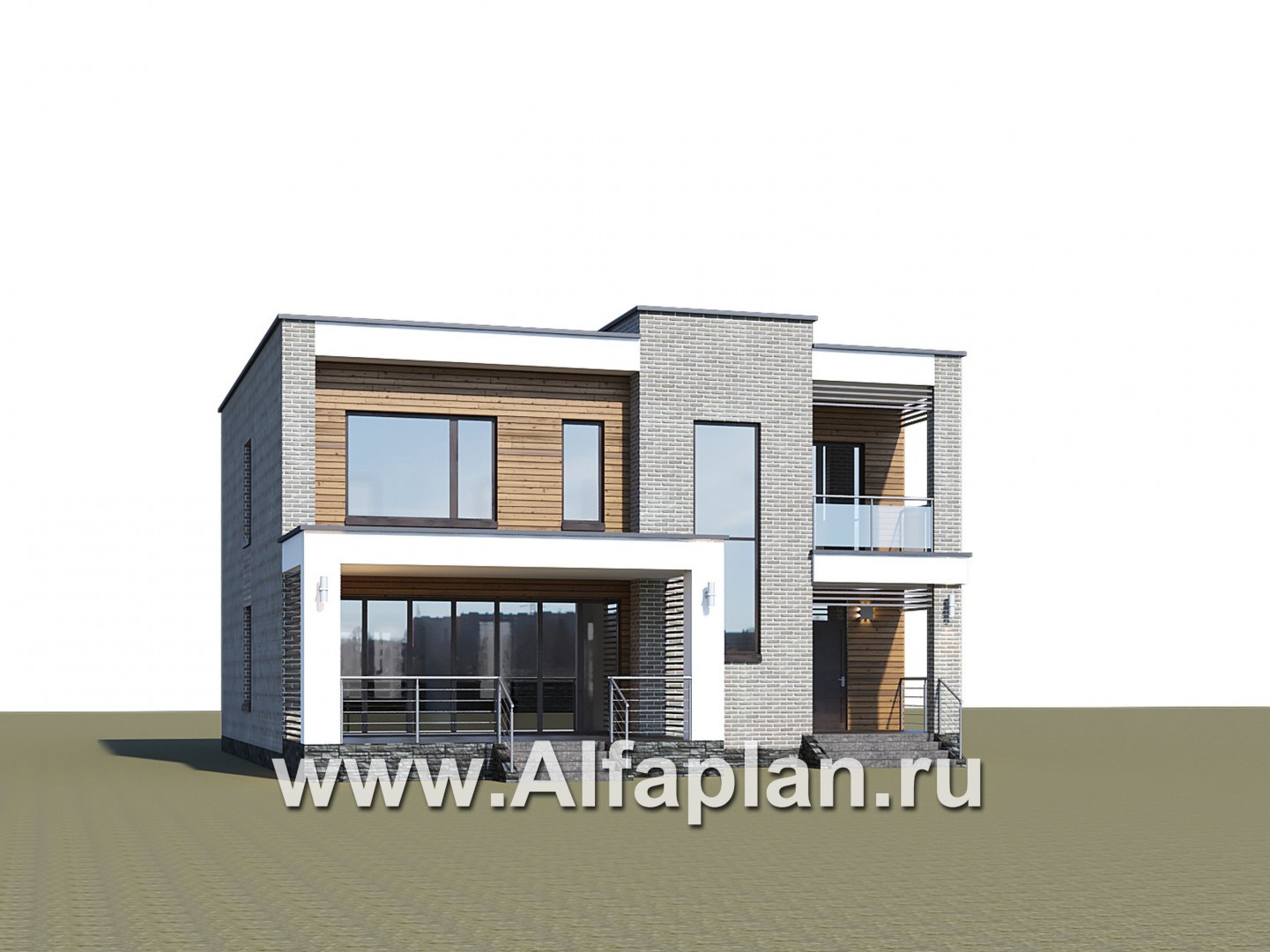 Проекты домов Альфаплан - «Эрго» - проект рационального, уютного современного дома - дополнительное изображение №1