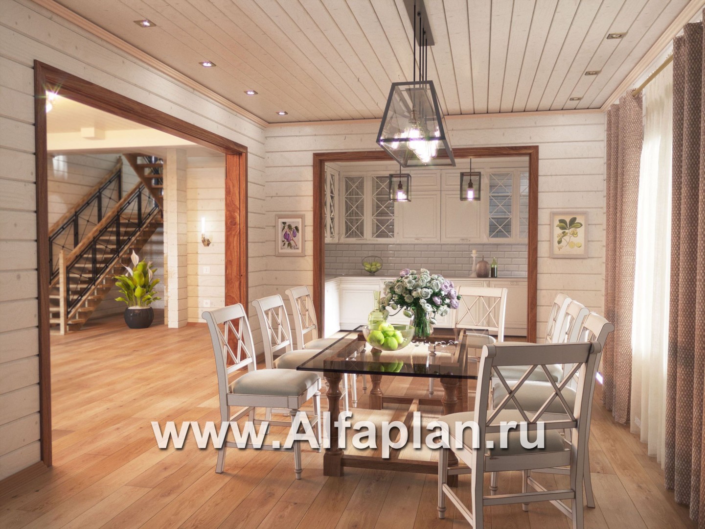Проекты домов Альфаплан - Проект комфортабельного дома из бруса - дополнительное изображение №3