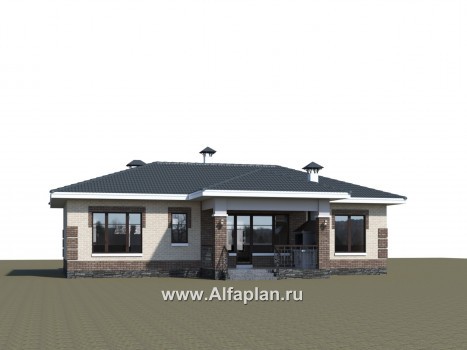 Проекты домов Альфаплан - «Авалон» - стильный одноэтажный дом - превью дополнительного изображения №2
