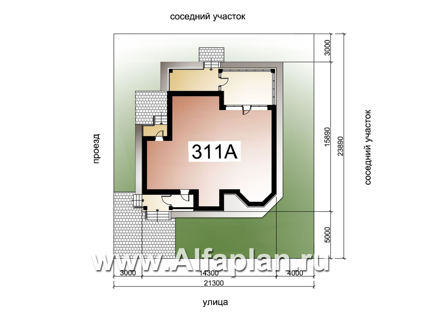 Проекты домов Альфаплан - «Оазис» - уютный коттедж с  комфортной планировкой - дополнительное изображение №3