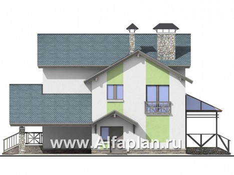 Проекты домов Альфаплан - «Премьера»- рациональный и компактный дом для небольшой семьи - превью фасада №2