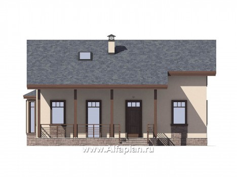 Проекты домов Альфаплан - Двухэтажный дом для большой семьи(6 спален) - превью фасада №1