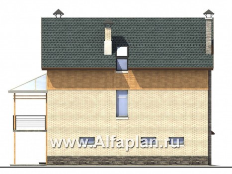 Проекты домов Альфаплан - «Экспрофессо» - уникальный проект у которого нет (только перегородки) аналогов - превью фасада №3