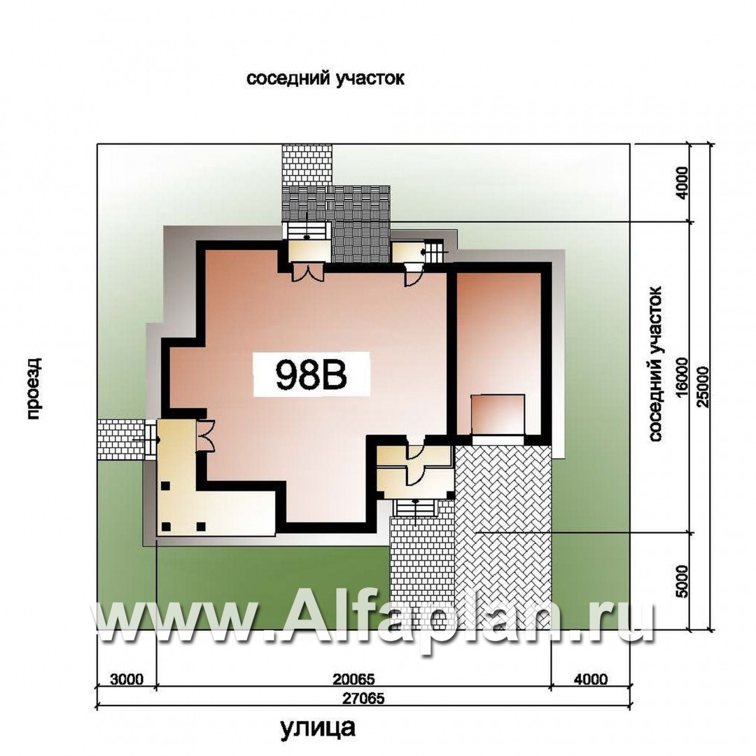 Проекты домов Альфаплан - «Голицын»- коттедж с двусветной гостиной и гаражом - дополнительное изображение №2