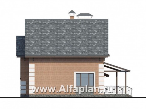 Проекты домов Альфаплан - «Приоритет»-  элегантный коттедж , удобный план дома - превью фасада №2