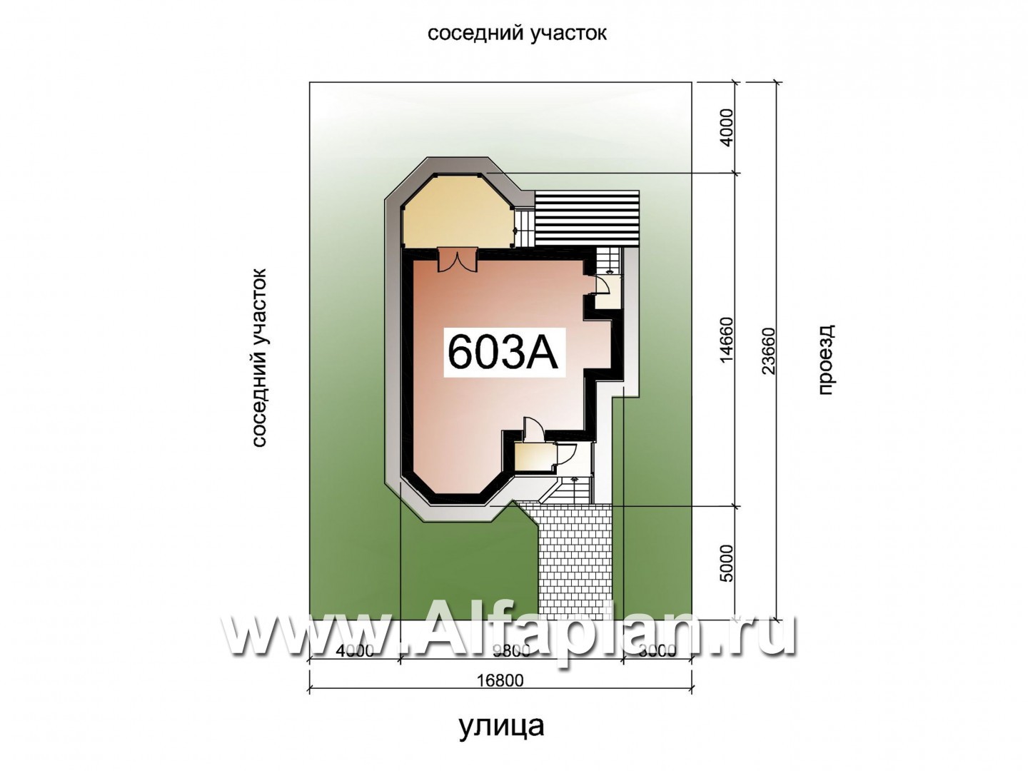 Проекты домов Альфаплан - Кирпичный дом «Оптима» с красивым эркером - дополнительное изображение №2