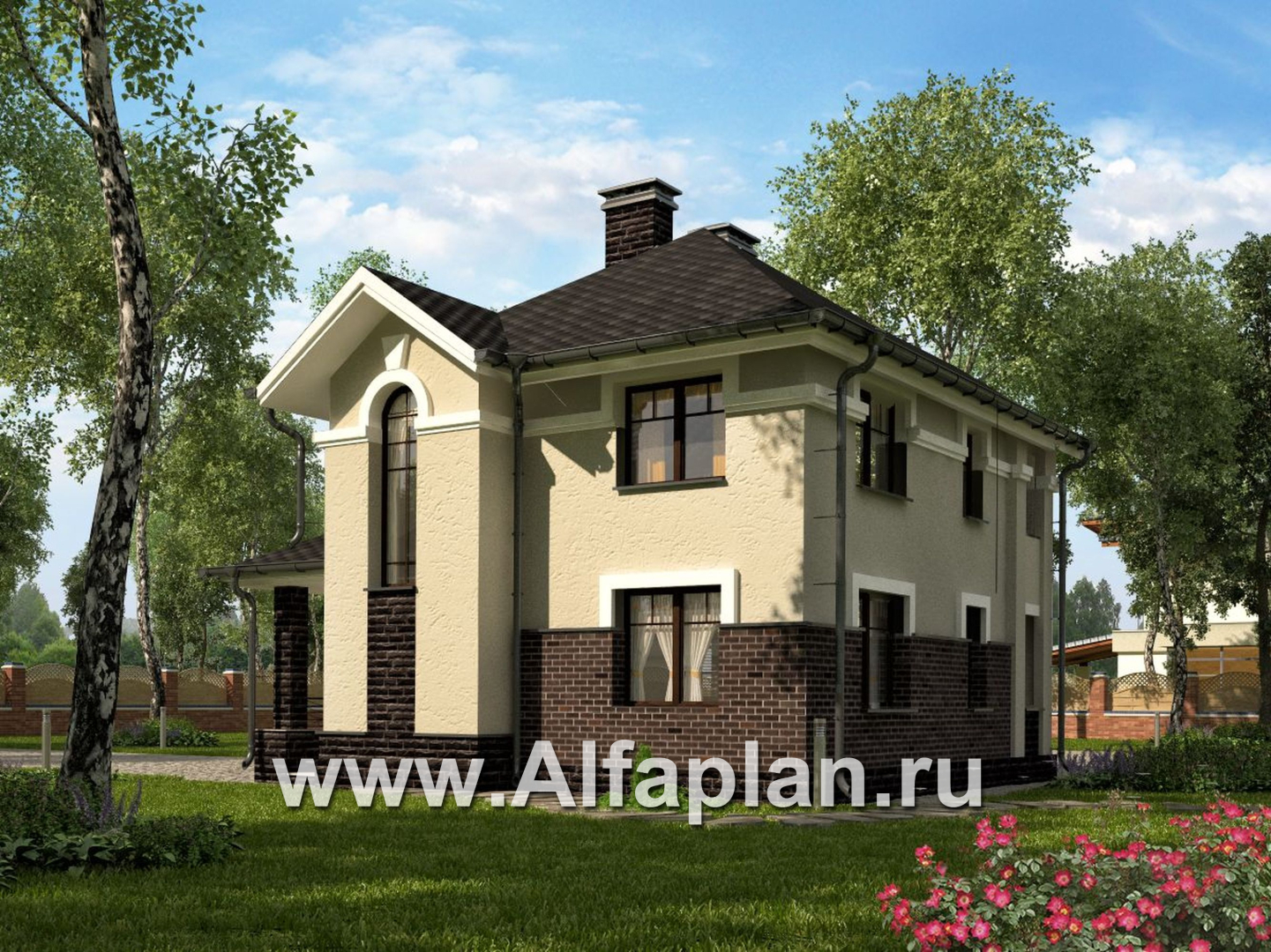Проекты домов Альфаплан - Компактный дом для маленького участка - дополнительное изображение №1