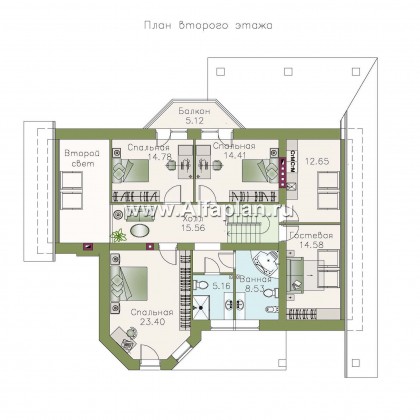 Проекты домов Альфаплан - «Эгоист» - прекрасный дом для жизни за городом - превью плана проекта №2