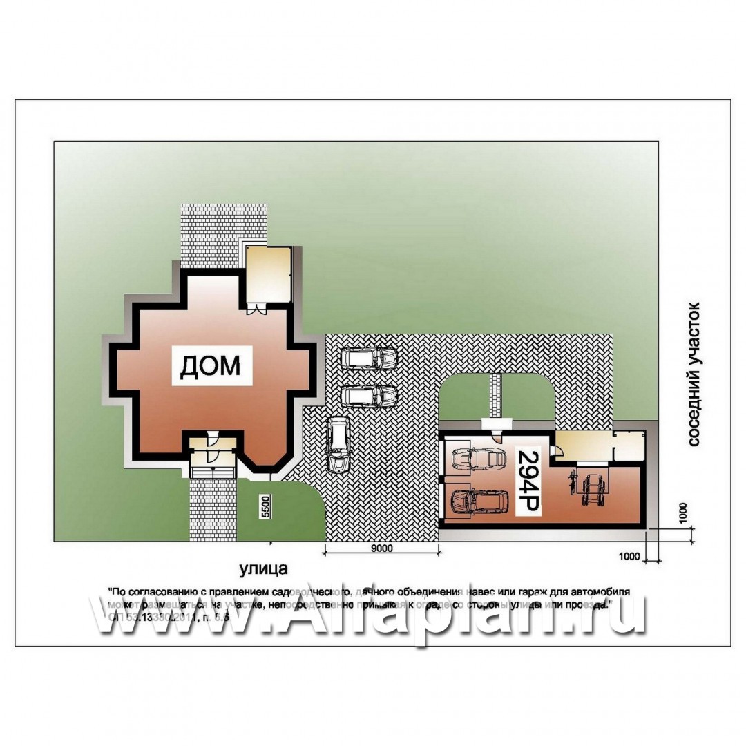 Проекты домов Альфаплан - Гараж со студией и хозблоком - дополнительное изображение №3