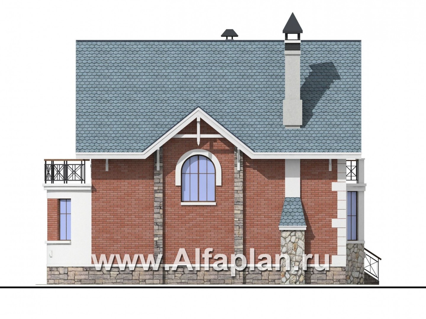 Проекты домов Альфаплан - «Стелла»- компактный дом для маленького участка  - изображение фасада №3