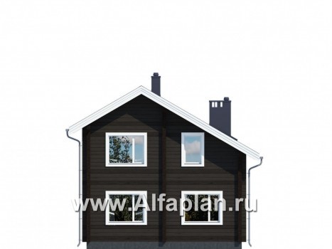 Проекты домов Альфаплан - Удобный дом-дача для загородного отдыха - превью фасада №4