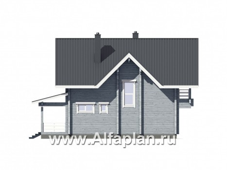 Проекты домов Альфаплан - Небольшой удобный загородный дом - превью фасада №3