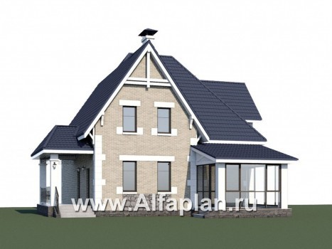 Проекты домов Альфаплан - «Золушка» - удобный и комфортный мансардный дом - превью дополнительного изображения №1
