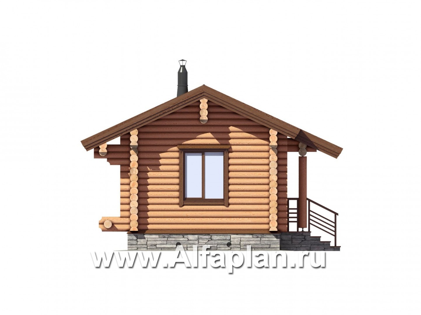 Проекты домов Альфаплан - Дом для отдыха с бильярдной - изображение фасада №2