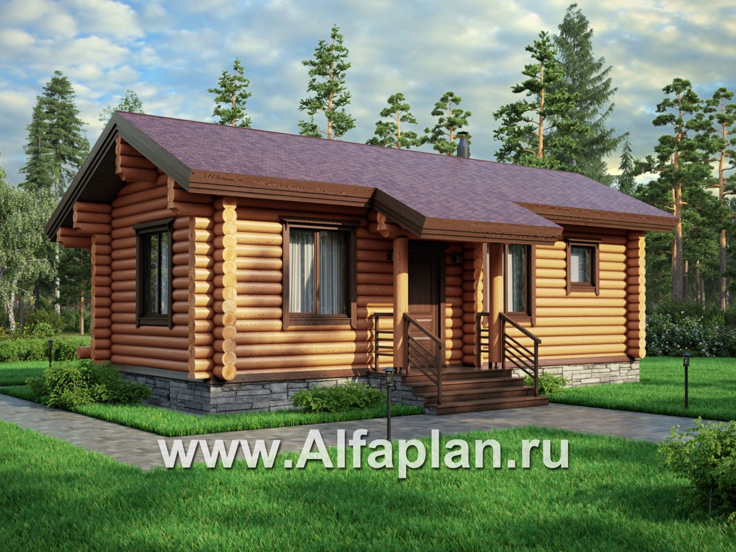 Проекты домов Альфаплан - Дом для отдыха с бильярдной - основное изображение